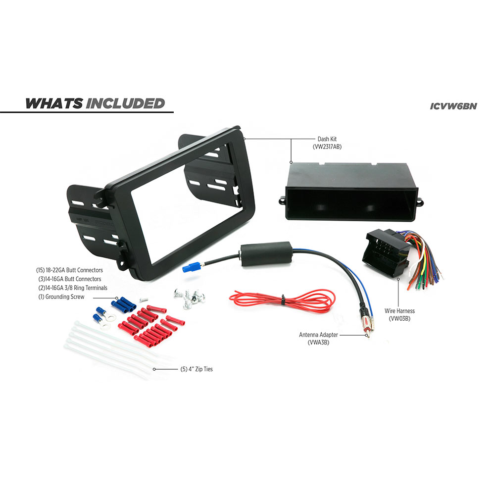 Double din car stereo installation kit hotsell