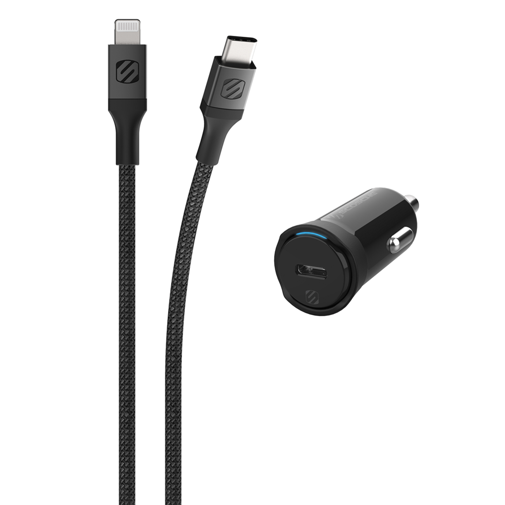 Scosche CPDC20-SP PowerVolt 20-Watt Certified USB Type-C Fast Car Charger with Power Delivery 3.0 for All USB-C Devices