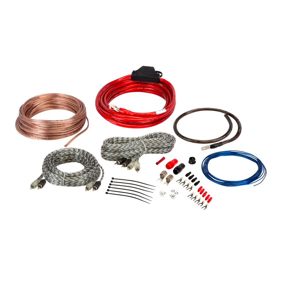 0 GAUGE & 4 GAUGE 2 WAY 8500W 3 RCA WIRE AMP KIT INSTALL DUAL AMPLIFIER CABLES O 