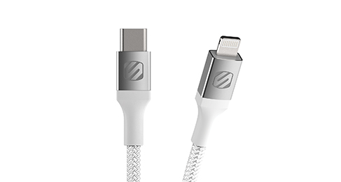 White usb-c to lighthing cable