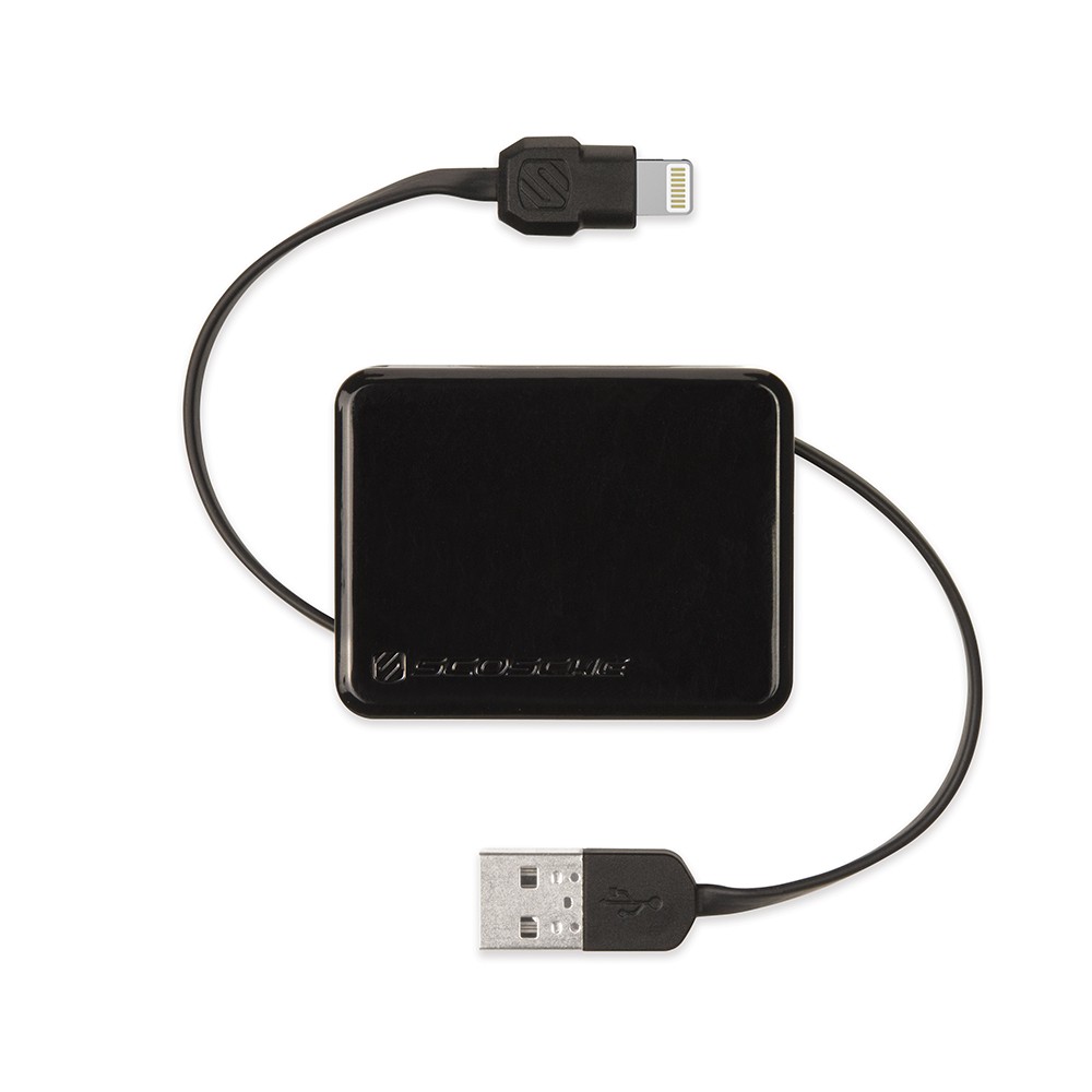 black iPhone 5S USB Cable with cord extended