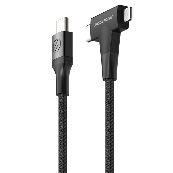 USB-C Cable with T Head with Both Lightning and USB-C Connectors