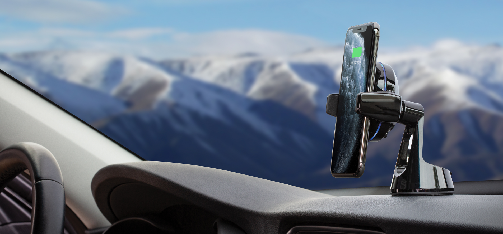 Smart Grip Wireless Charging Car Mount