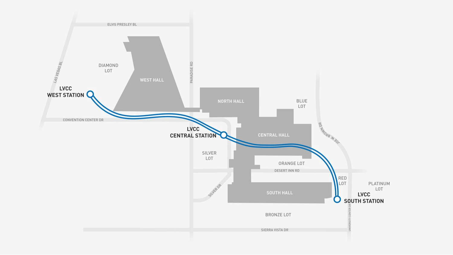 map of the Las Vegas Convention Center (LVCC) Loop