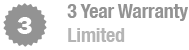 3 Year Limited Warranty